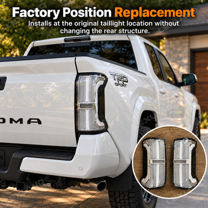 Tacoma LED Tail Lights Clear Lens Rear Lamp Upgrade 2PCS for Toyota