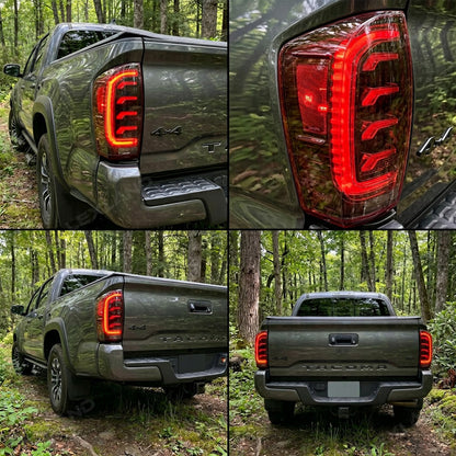 Tacoma LED Tail Lights Smoked Dynamic Form Lighting Sequential Rear Lamps Assembly for Toyota