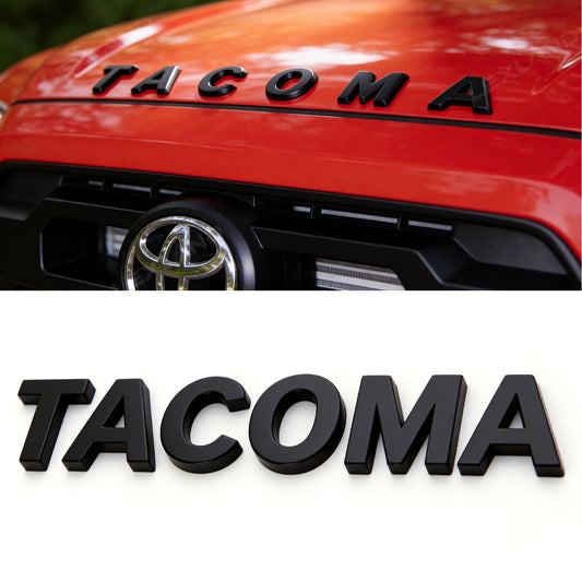 Tacoma Hood Letter Inserts Black Emblem Overlays For Toyota