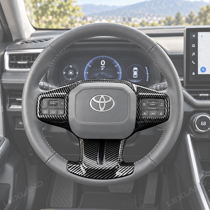 RAV4 Steering Wheel Cover ABS Carbon Fiber Style Interior Upgrade for Toyota