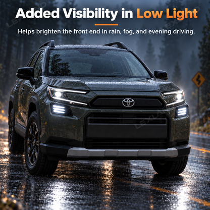 Rav4 Woodland Front head LED Lights Daytime Running Lights DRL Fog Light for Toyota