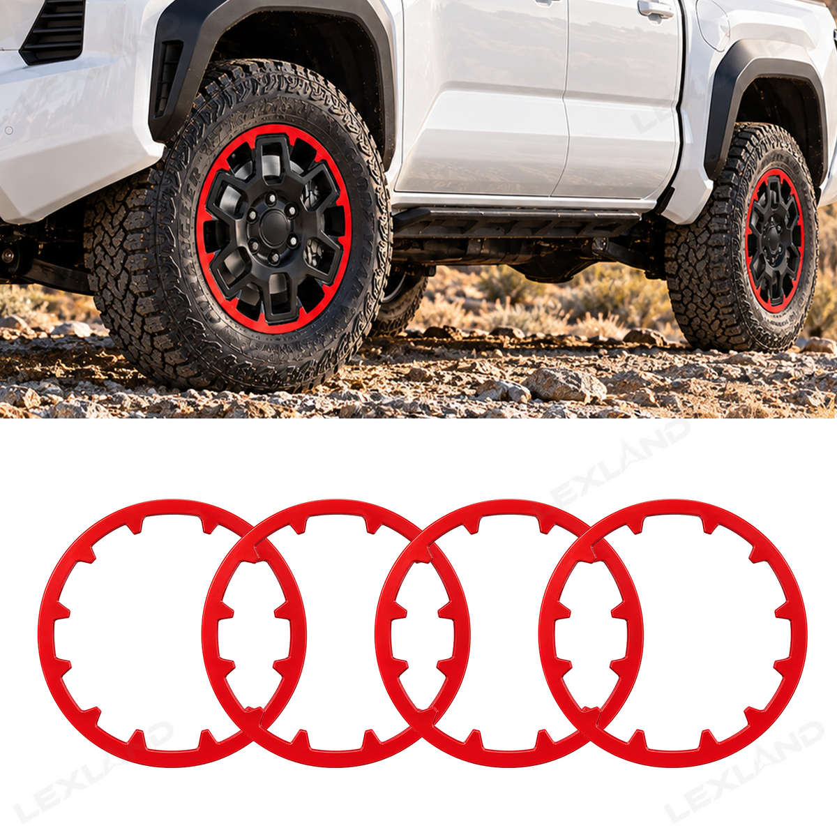 Tacoma TRD Off Road Wheel Rim Protector 17 Inch Rimcase Curb Rash Protection 4PCS for Toyota