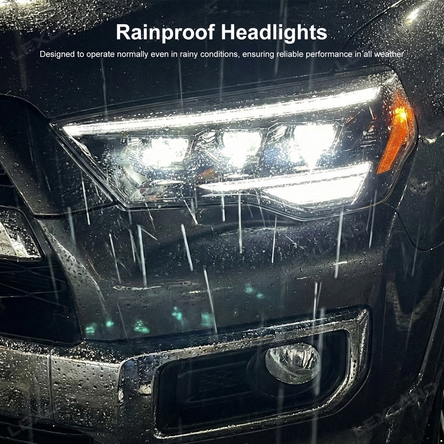 4Runner LED Headlights Front Head Lamp Replacement Kit with Sequential Turn Signal