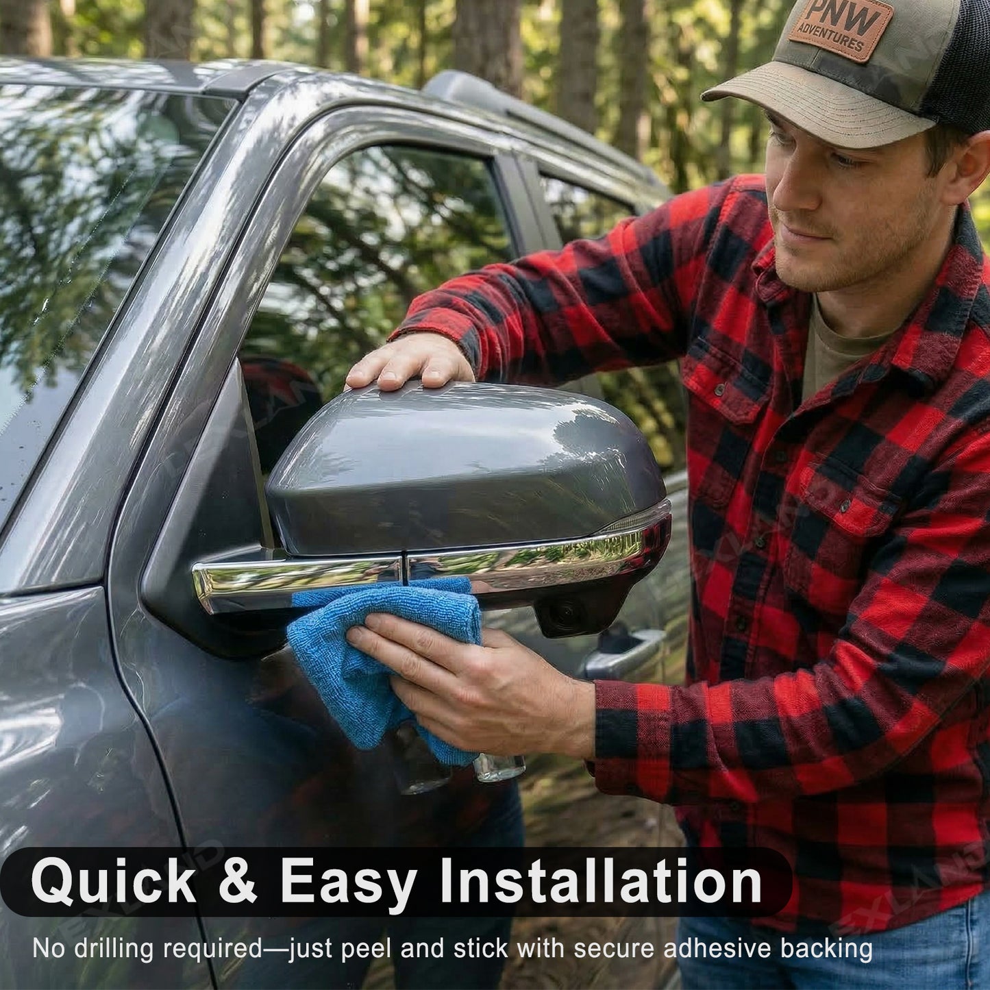 Tacoma/4Runner Rearview Side Mirror Stripe Cover Trim ABS Exterior Decorative Strips 4PCS for Toyota