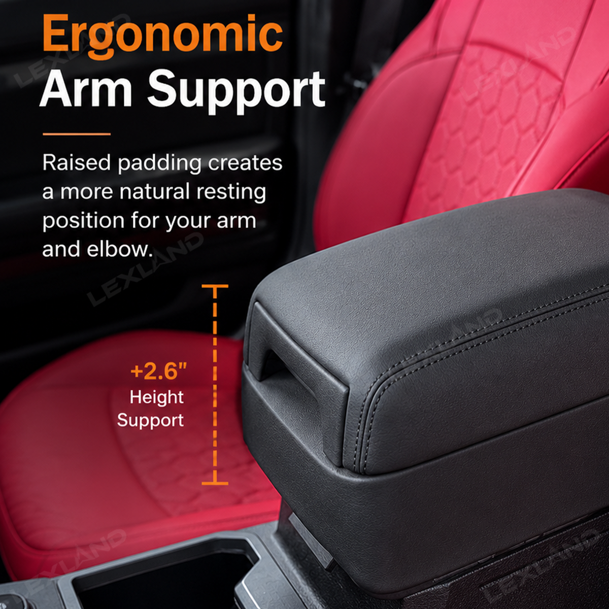 Tacoma/4Runner Armrest Pad Center Console Armrest Cover Riser with Hidden Storage Drawer