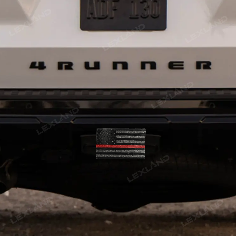 4Runner American Flag Hitch Cover Cap Carbon Steel Trailer Hitch Receiver Cover for Toyota