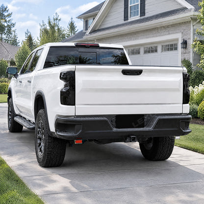 Silverado 1500 Smoked Third Brake Light Cover & Tail Light Covers Overlays Rear Lamp Protector