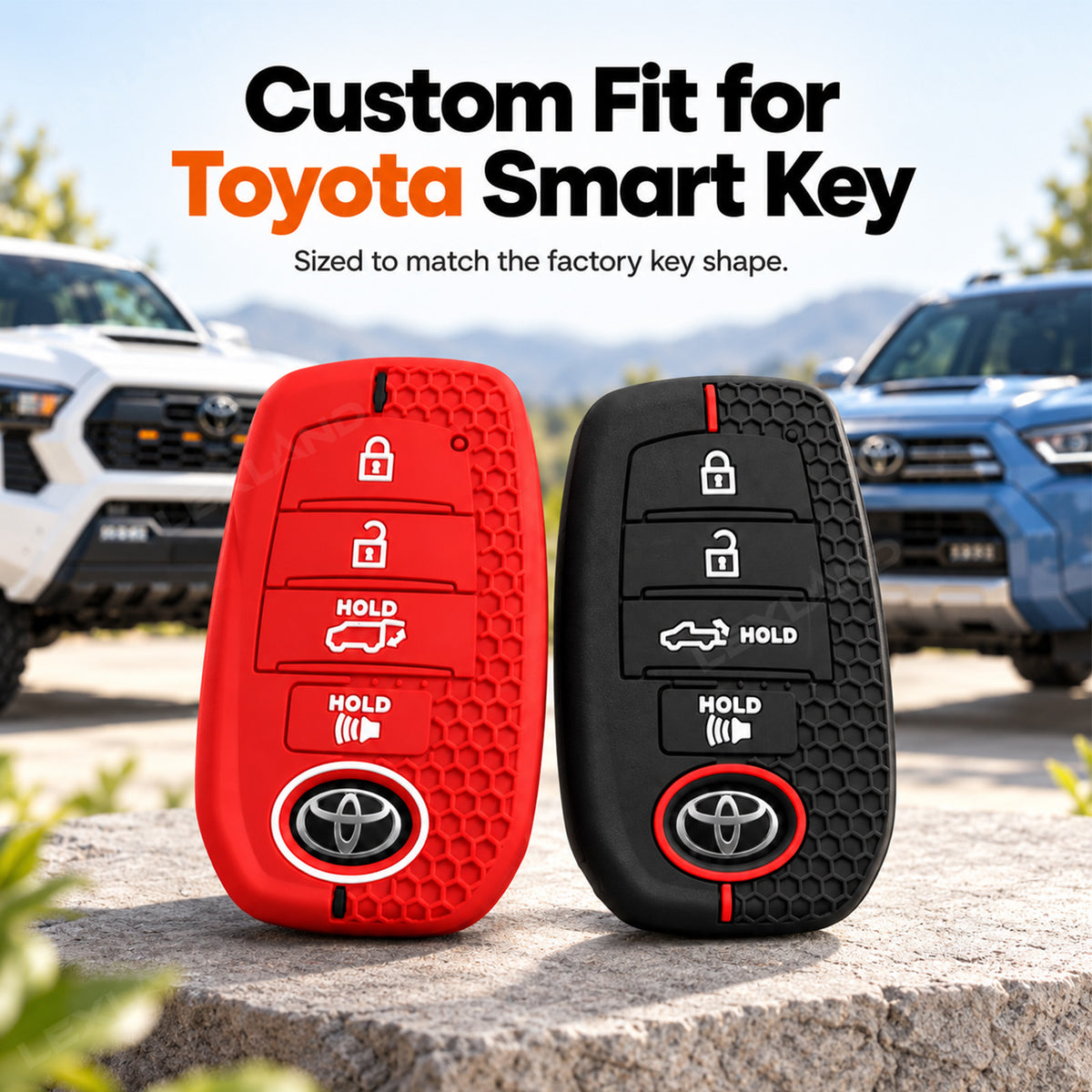 Tacoma/4Runner/Tundra Key Fob Cover Protective Silicone Key Fob Case 2.0 for Toyota