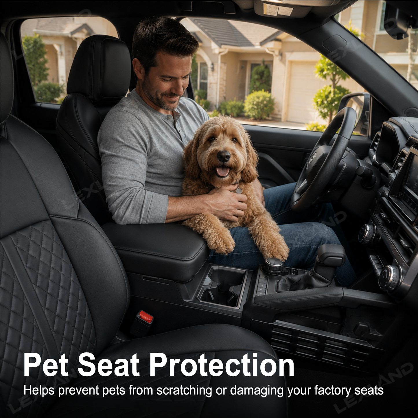 Tacoma/4Runner Seat Covers Diamond Pattern Seat Protectors TRD-Style Interior Protection for Toyota