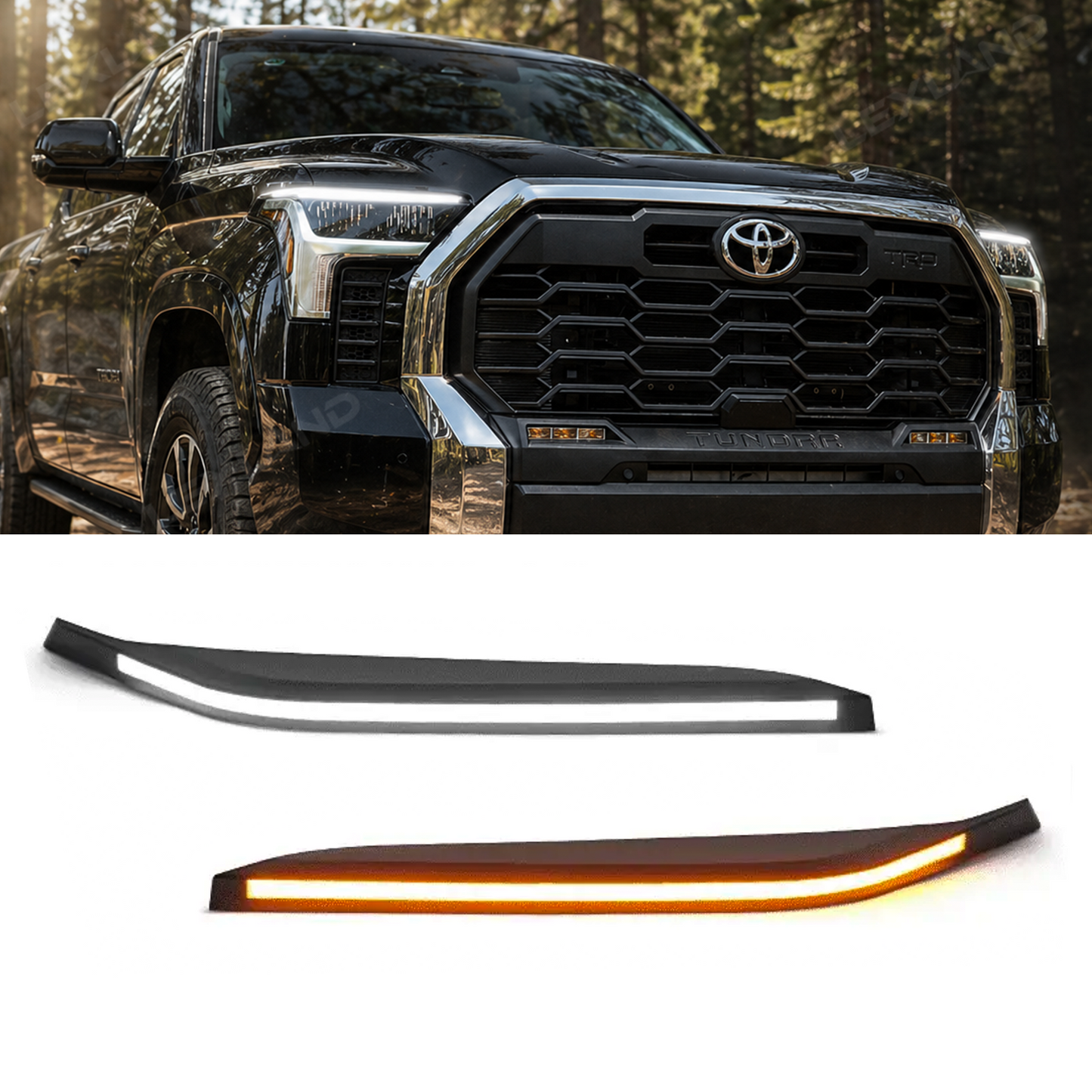 Tundra LED Daytime Running Lights DRL Grille Side Lights Dynamic Sequential Turn Signals