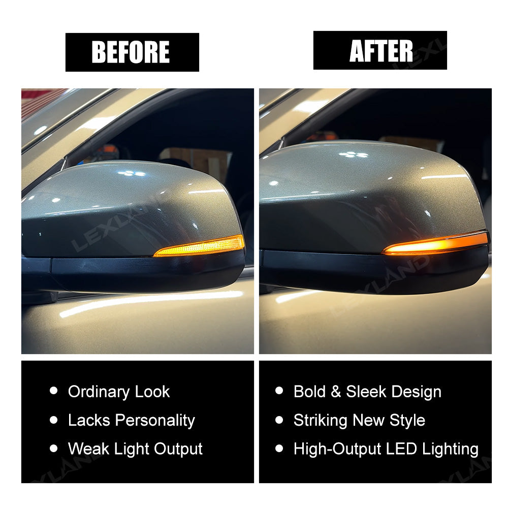 Tacoma/4Runner Side View Mirror Turn Signals Sequential LED Turn Indicators for Toyota