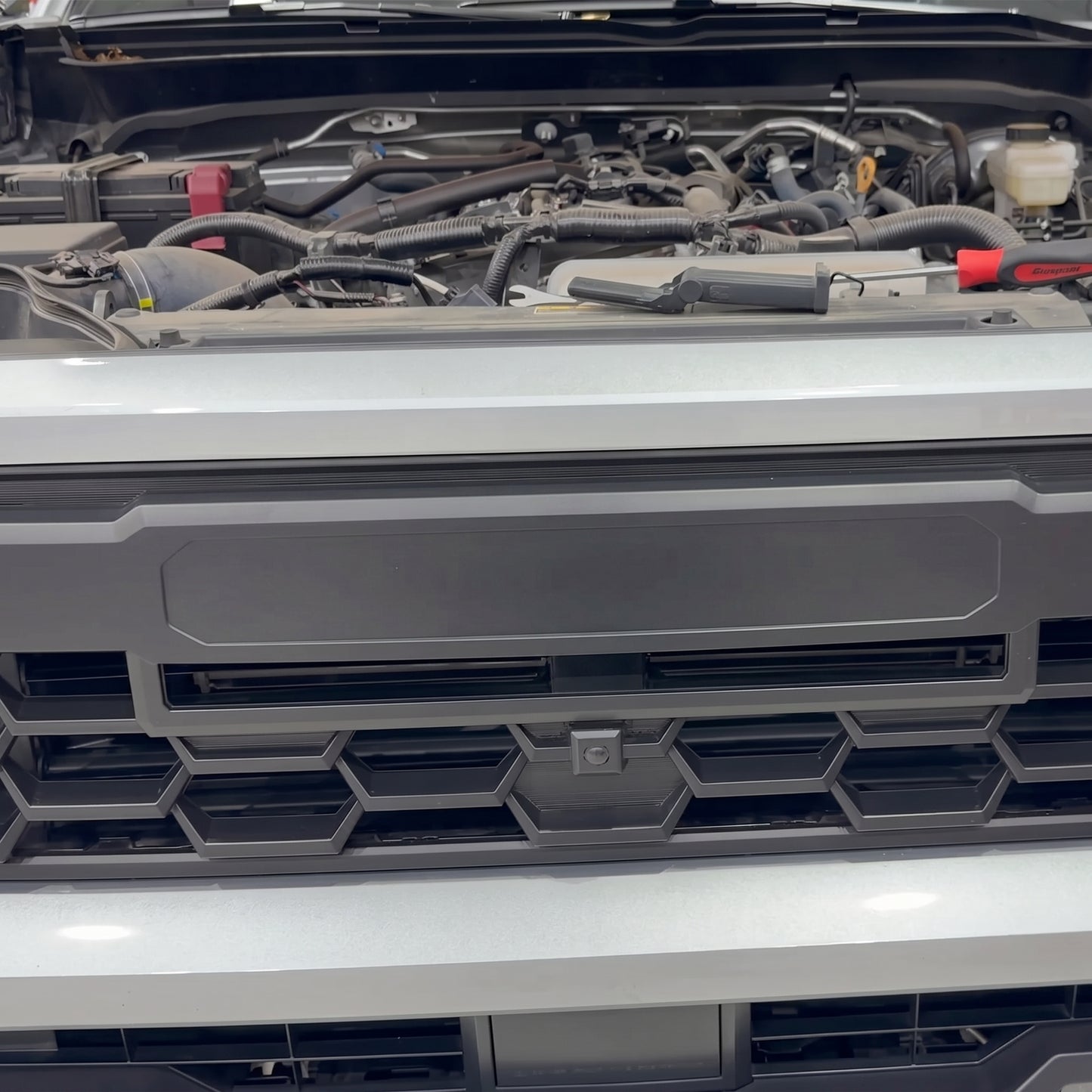Tacoma Front Bumper Grille With LED & Light Bar Racing Grills With TRD PRO Style Upgrade for Toyota