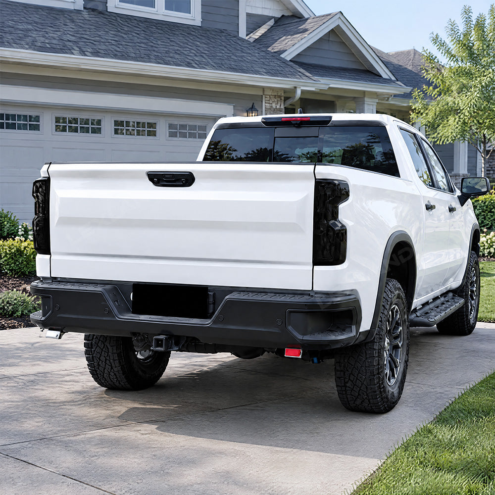 Silverado 1500 Smoked Third Brake Light Cover & Tail Light Covers Overlays Rear Lamp Protector