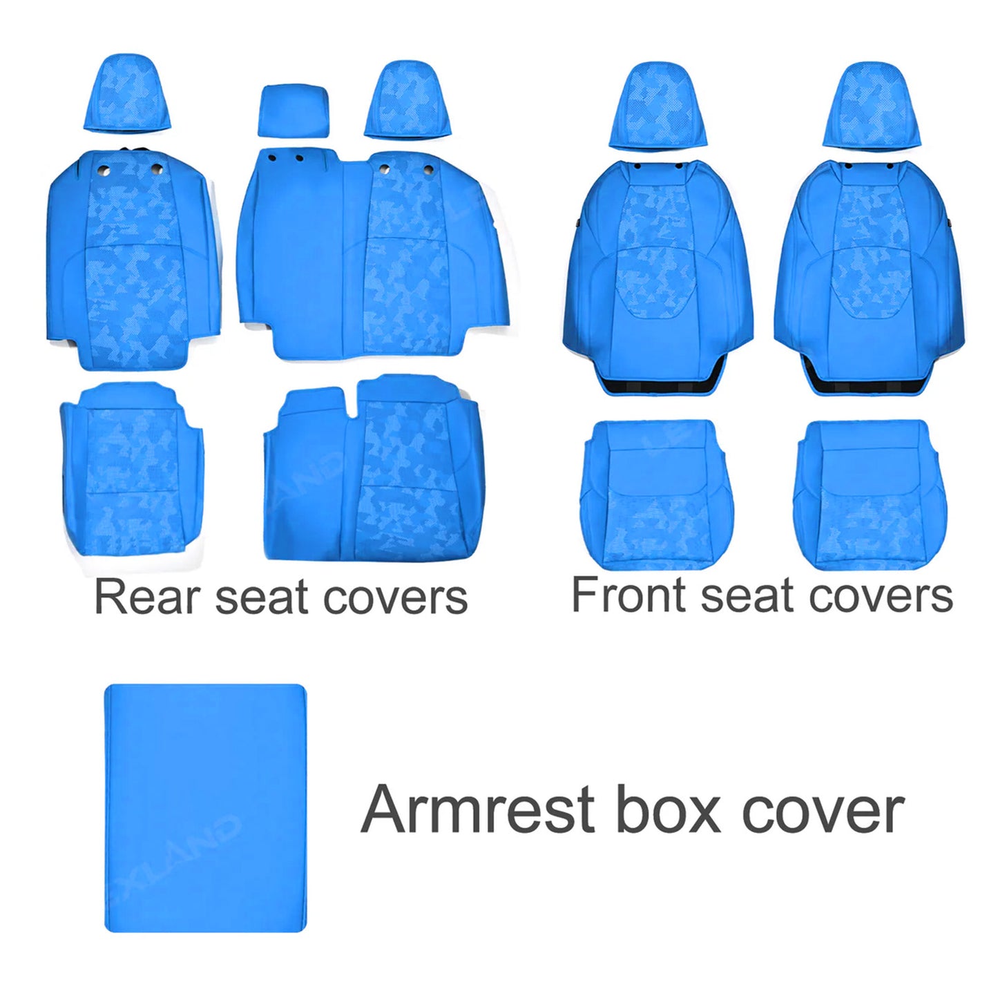 Tacoma Seat Covers Blue Camo Seat Protectors for Toyota