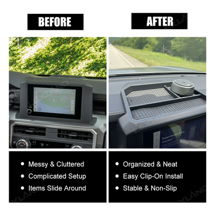 Tacoma/4Runner Dashboard Organizer Tray Behind Screen Interior Dash Storage Box for Toyota