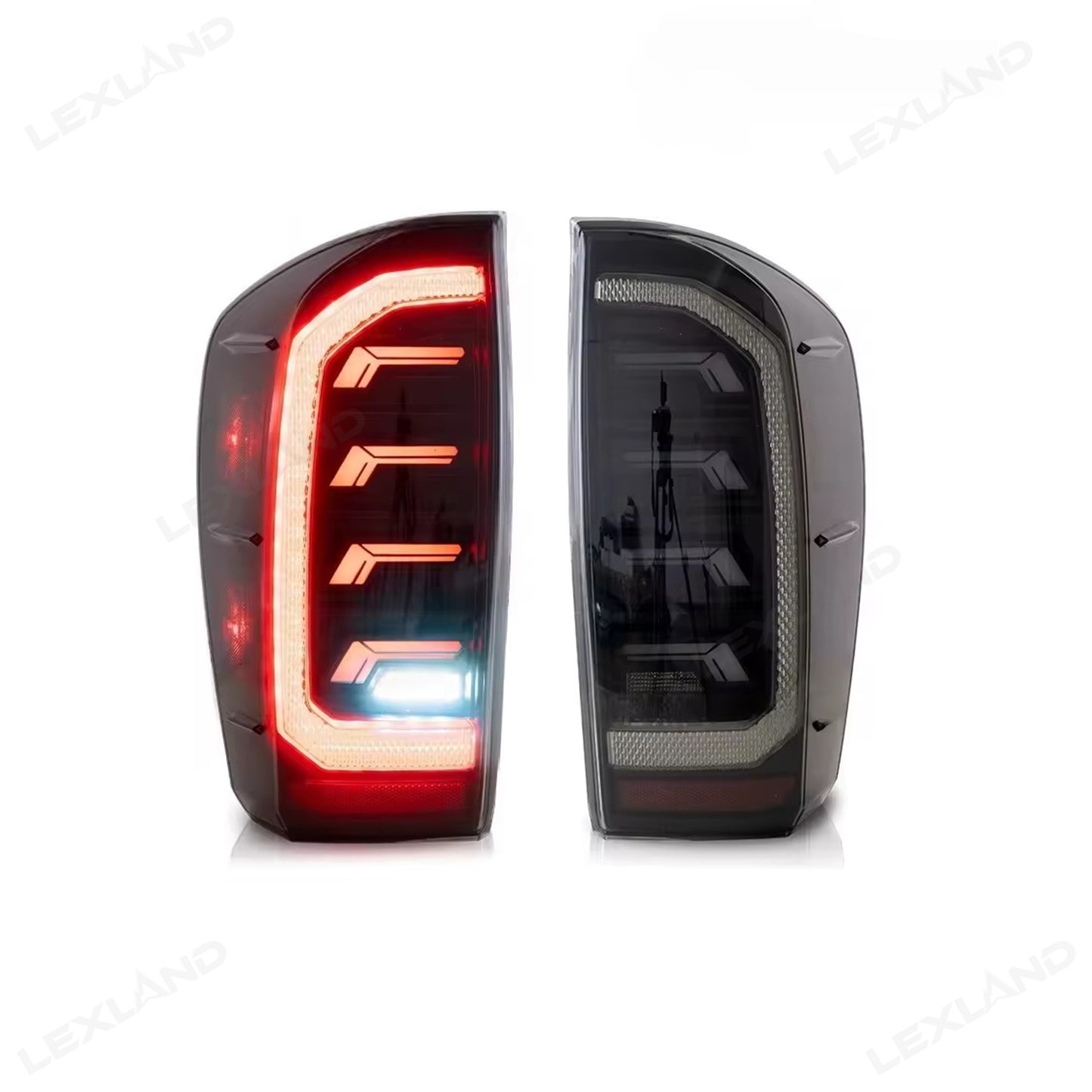 Tacoma LED Tail Lights Smoked Dynamic Form Lighting Sequential Rear Lamps Assembly for Toyota