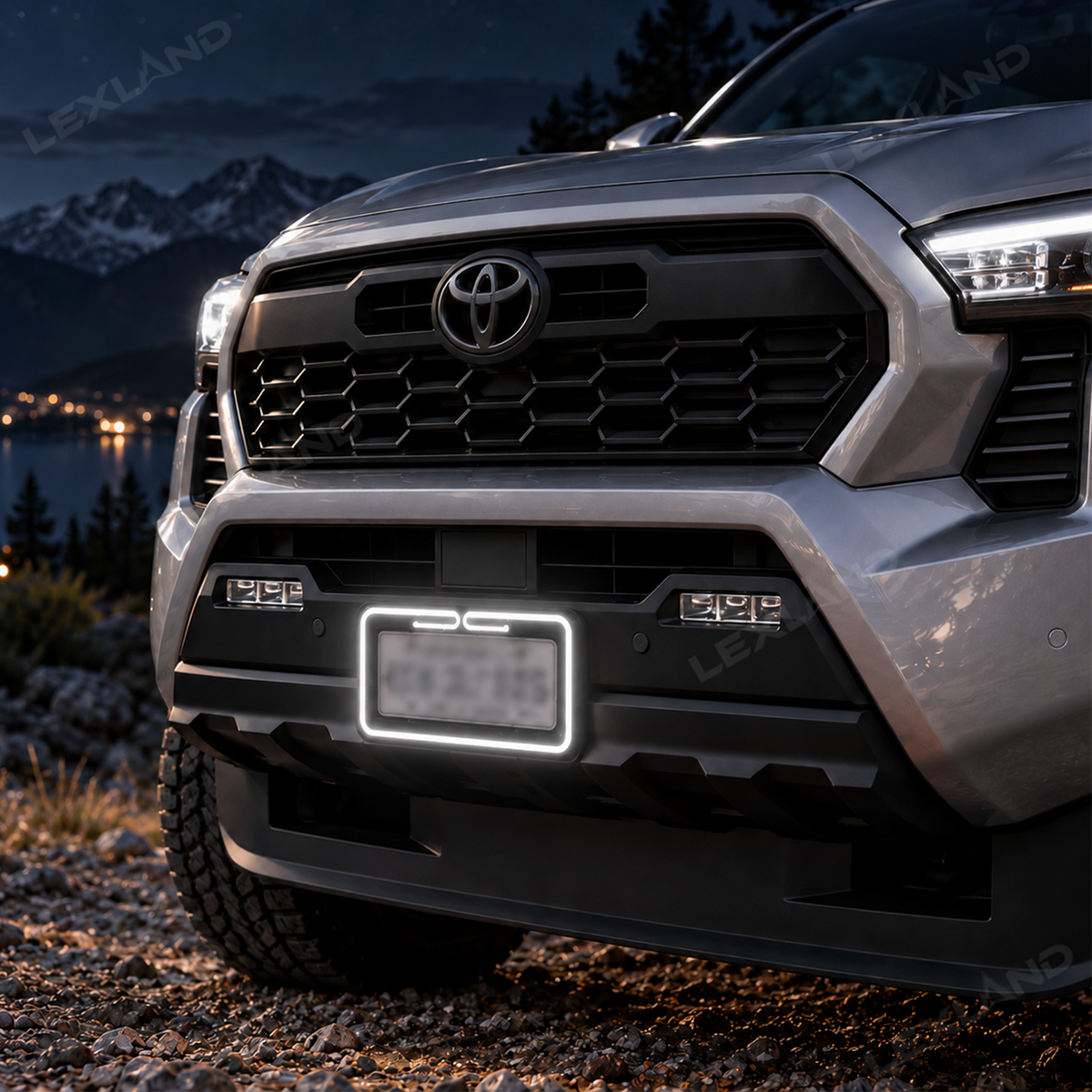 Tacoma/4Runenr/Tundra LED License Plate Frame Protector Front & Rear Cover Holder 2PCS for Toyota