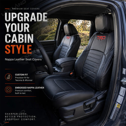 Tacoma /4Runner Seat Covers Full Coverage Embossed Seat Protector with TRD Style