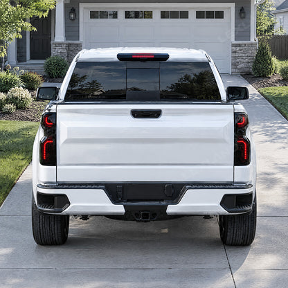 Silverado 1500 Smoked Third Brake Light Cover & Tail Light Covers Overlays Rear Lamp Protector