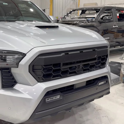 Tacoma Front Bumper Grille With LED & Light Bar Racing Grills With TRD PRO Style Upgrade for Toyota