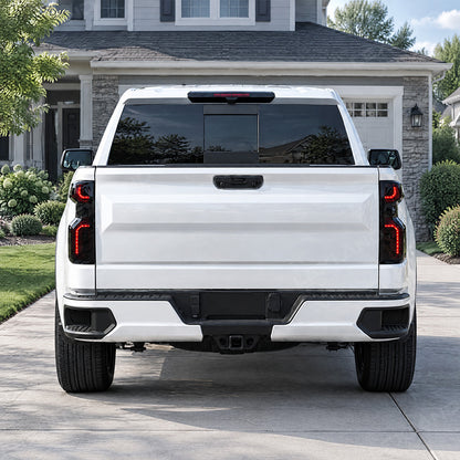 Silverado 1500 Smoked Third Brake Light Cover & Tail Light Covers Overlays Rear Lamp Protector