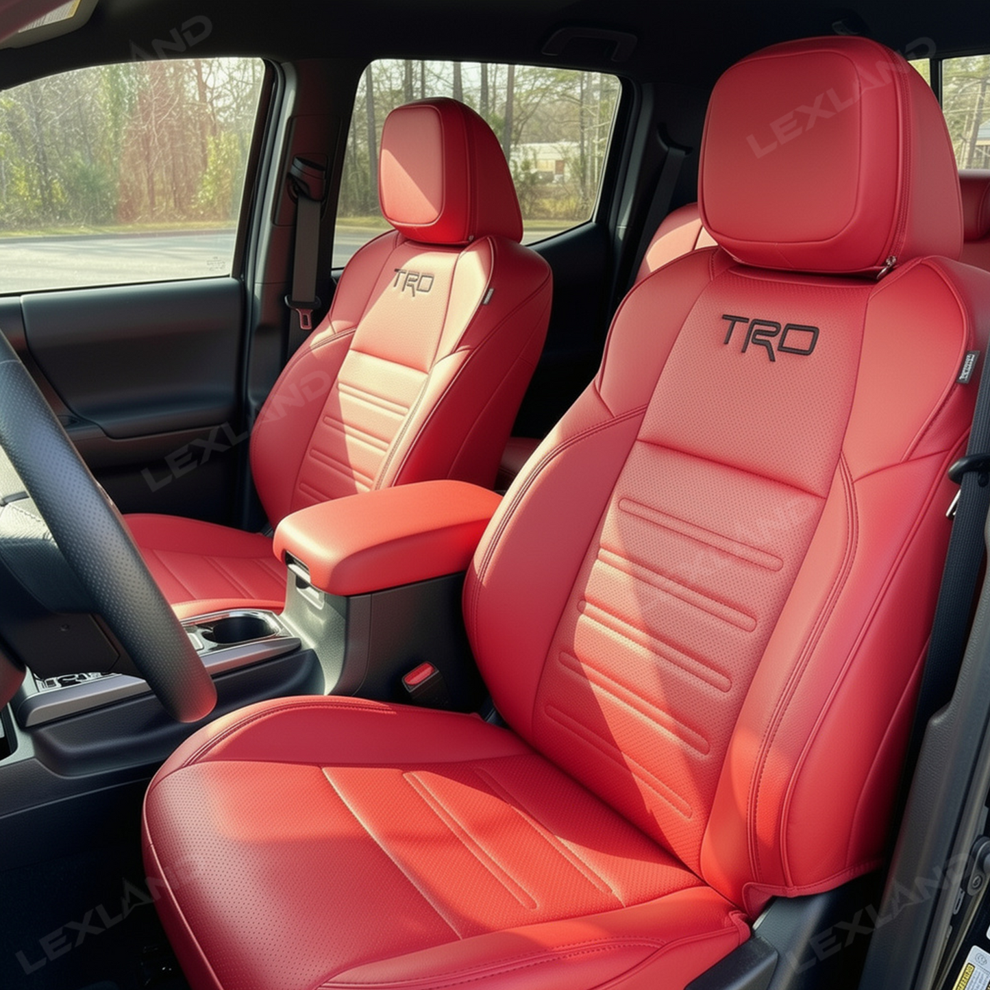 Tacoma 3rd Gen Seat Covers Embossed Seat Protectors with TRD Style for Toyota