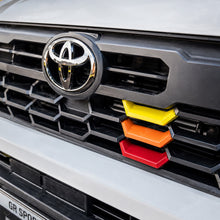 Tacoma TRD Style Heritage Grille Tri Bar Overlays Tri-Color Front Grille Decor Badges for Toyota