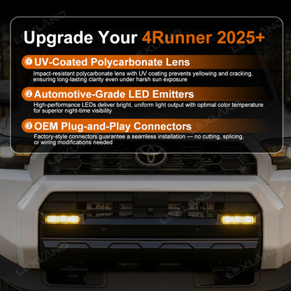 4Runner LED Fog Lights Amber Offroad Lighting Kit for Toyota
