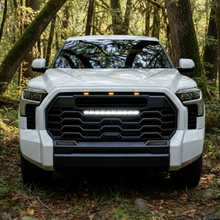 Tundra Front Grille with Amber Light & LED Light Bar TRD-Style Front Bumper Grill Replacement for Toyota