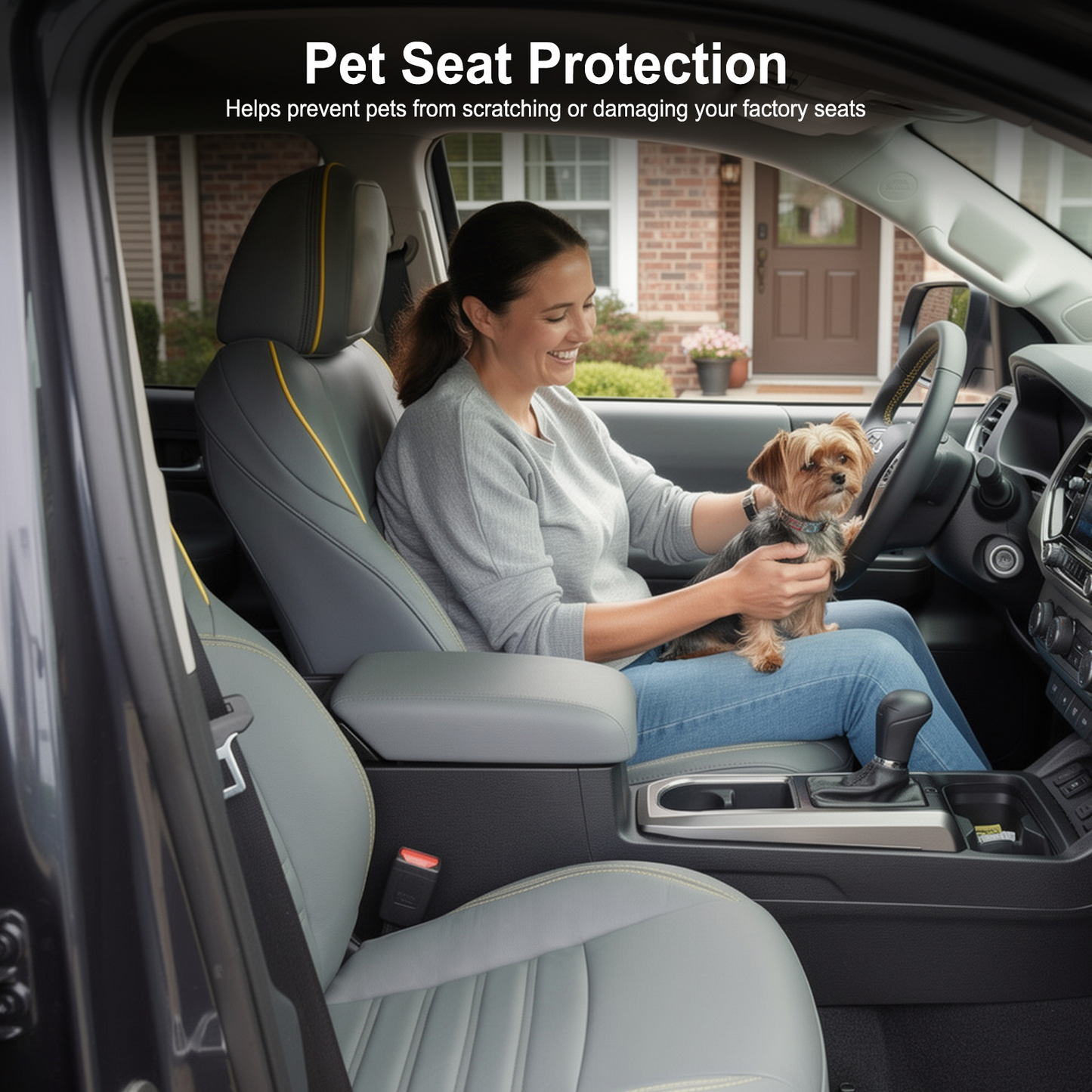 4Runner Seat Covers Embossed Nappa Leather Seat Protector Set with TRD Pro Style for Toyota