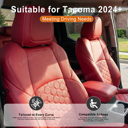 Tacoma Seat Covers Honeycomb-Pattern Seat Protectors with TRD Letter Style for Toyota