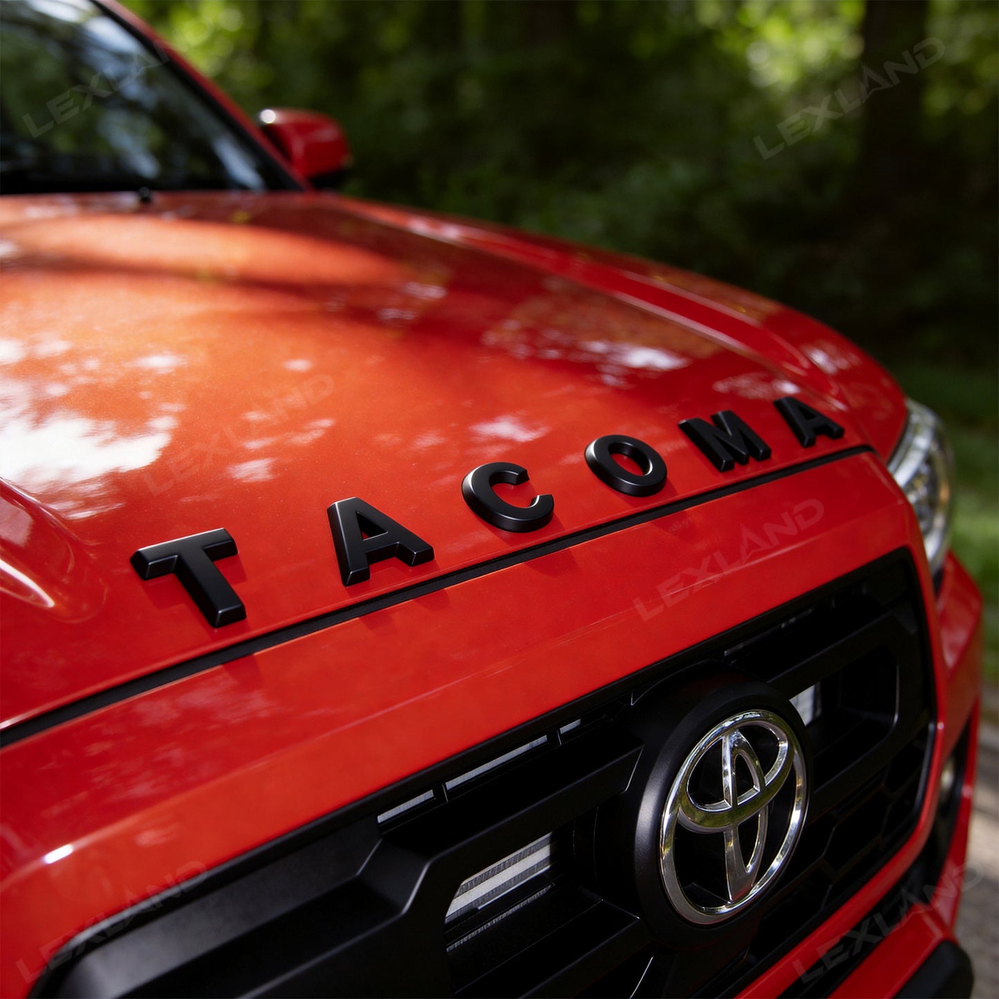 Tacoma Hood Letter Inserts Black Emblem Overlays For Toyota