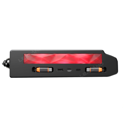 Tacoma/4Runner Center Console Charger Hub Multi-Port USB Docking Station with Retractable Cables & 110V AC Outlet Ambient Lighting