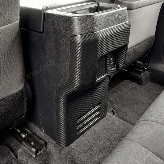 Tacoma Rear Air Vent Outlet Panel ABS Carbon Fiber Style Anti Kick Protection Cover for Toyota