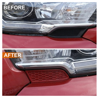 Tacoma Front Headlight Cover Trim ABS TRD-style Red Honeycomb Sticker Exterior Decor Cover for Toyota