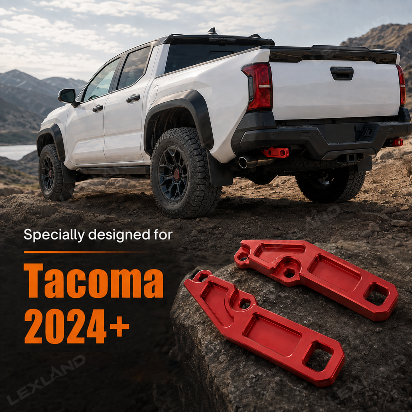 Tacoma Rear Tow Hooks Aluminum Recovery Points Recovery Hooks 3.0 for Toyota