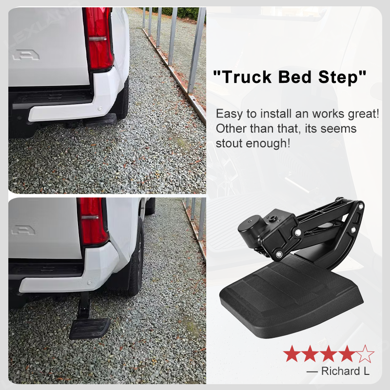 Tacoma Rear Bed Step Retractable Aluminum Truck Tailgate Step for Toyota