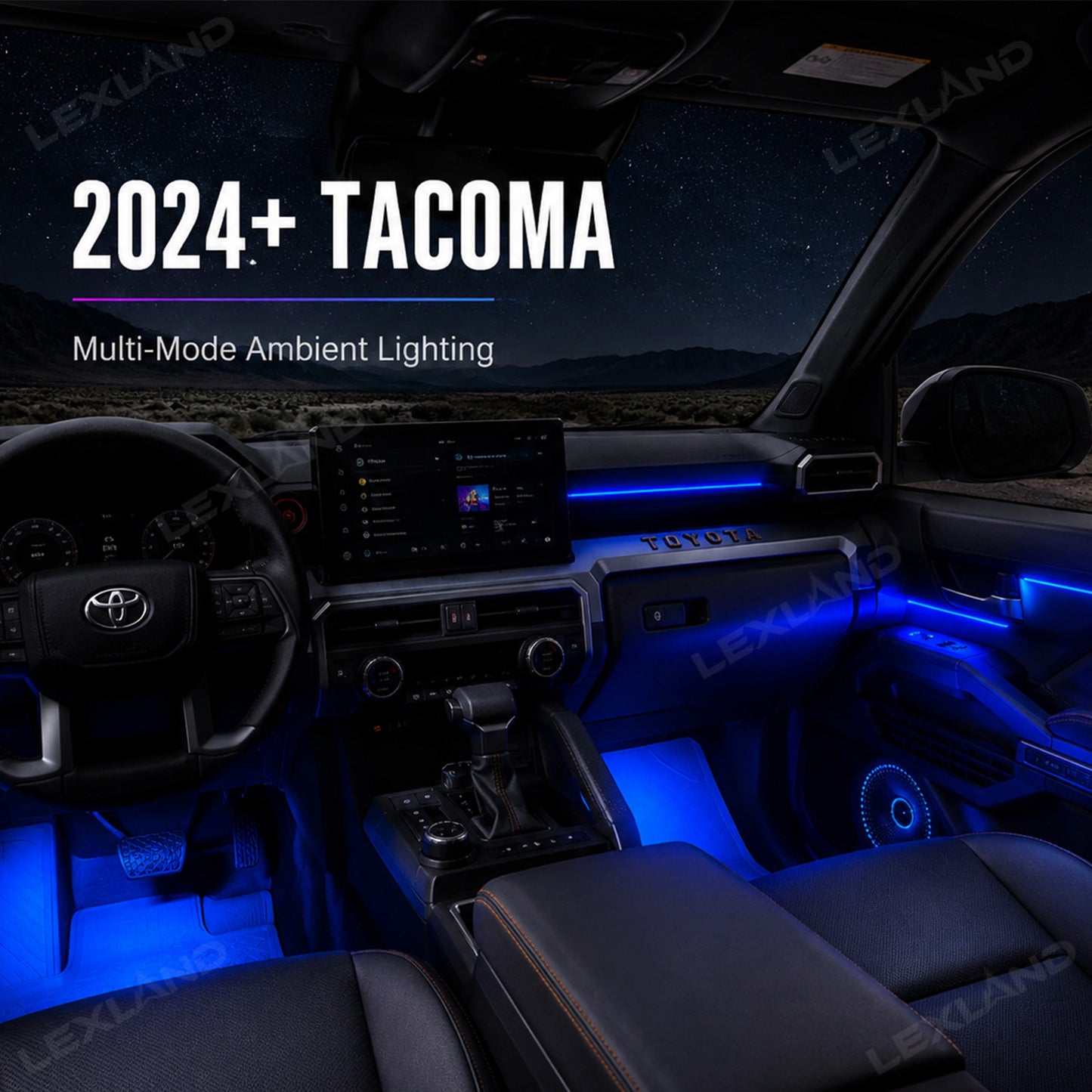 Tacoma RGB Ambient Lighting Kit Dynamic Interior LED Light Strips App Control & Music Sync