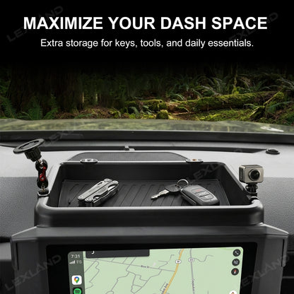 Tacoma Dashboard Organizer Tray Behind Screen Interior Dash Center Console Storage Box 3.0