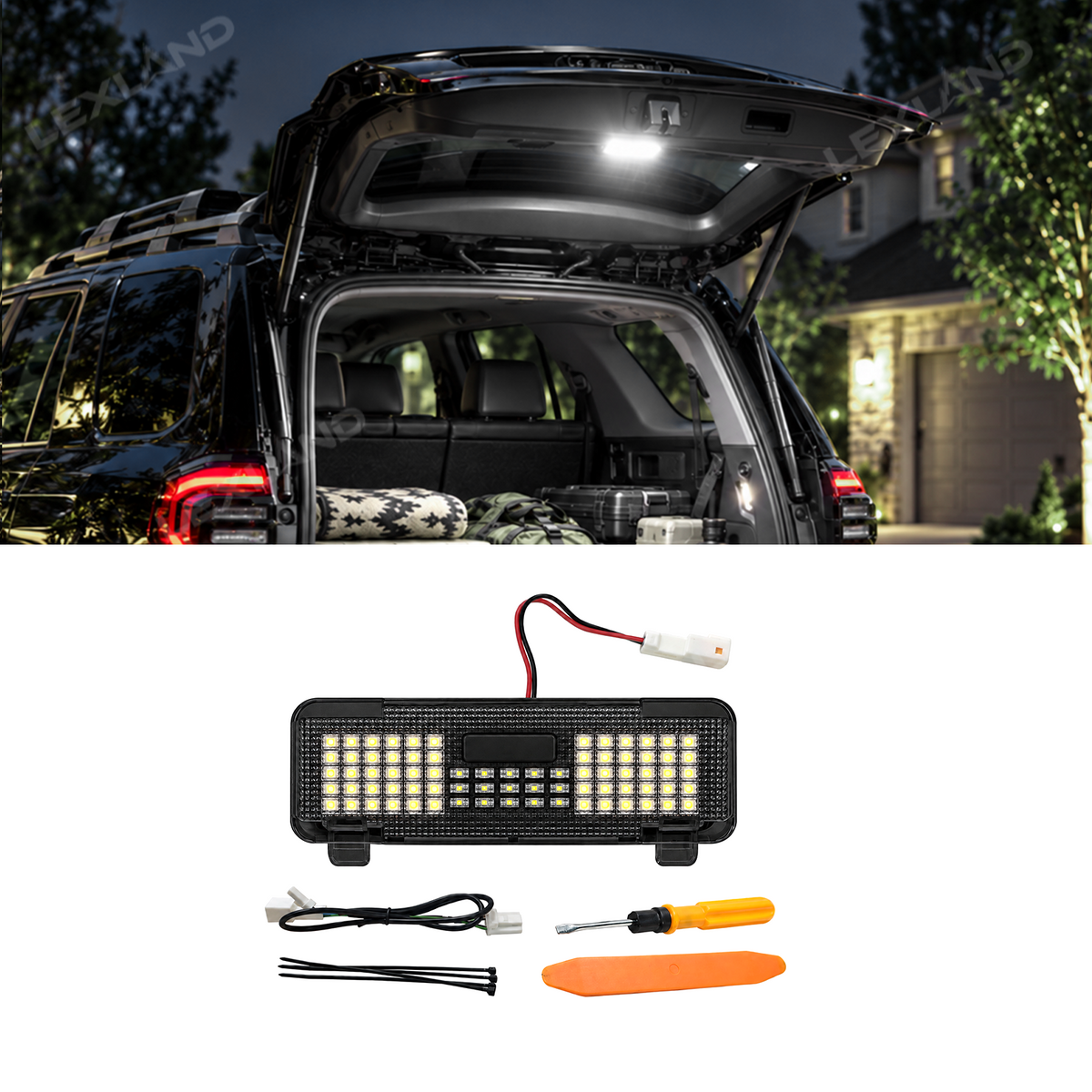 4Runner Trunk Camping Light Dual-Color LED Cargo Lamps Hatch Trunk Ceiling Lighting