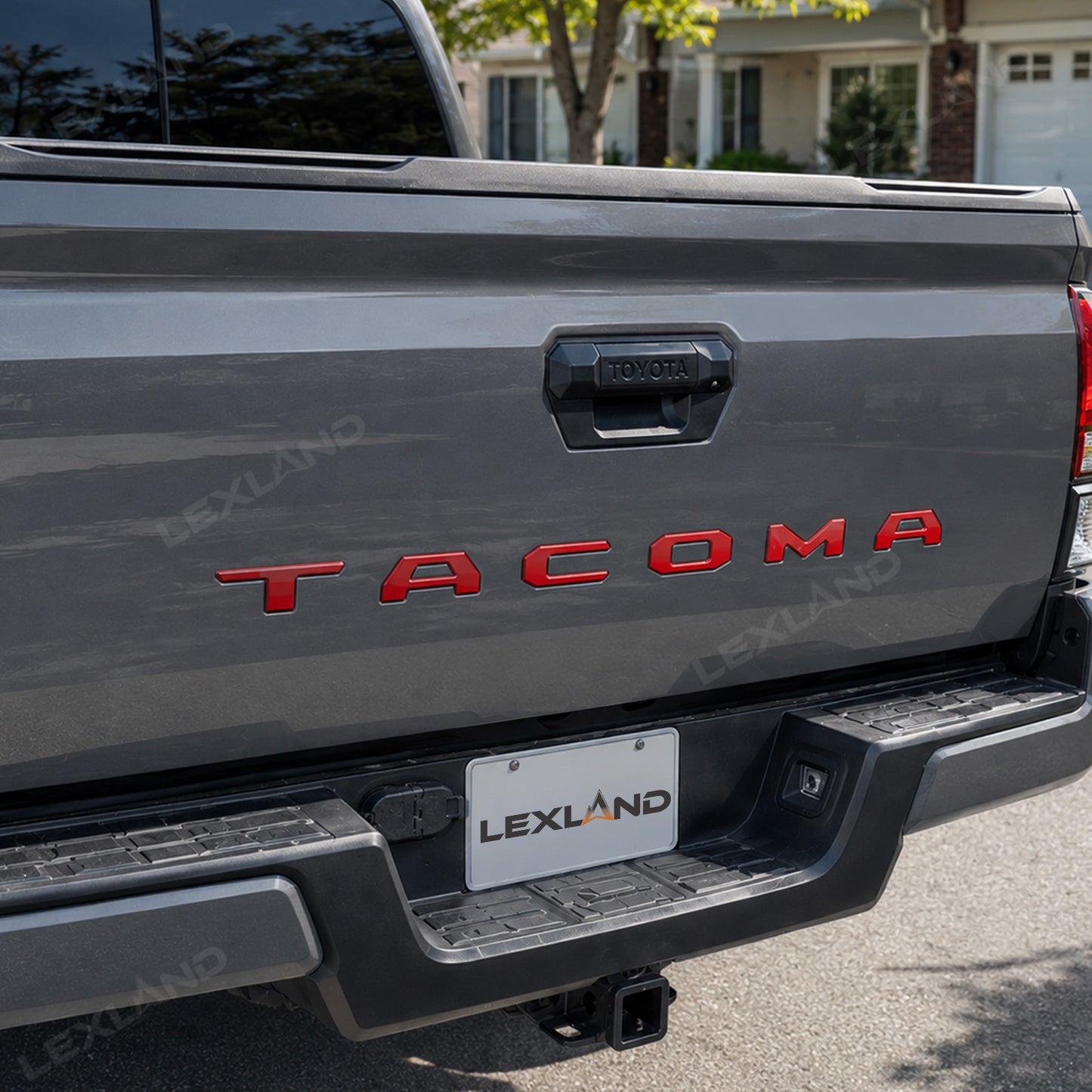 Tacoma Tailgate Letters ABS Tailgate Insert Matte Black/Carbon Fiber Texture Rear Emblem for Toyota