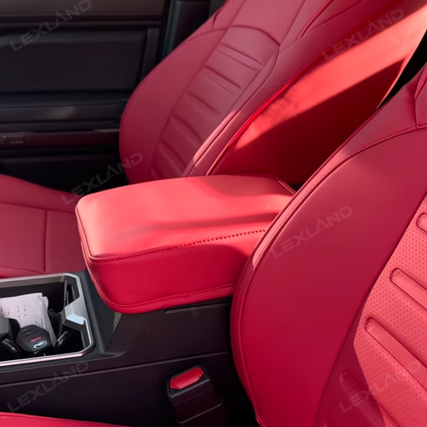 Tacoma /4Runner Seat Covers Full Coverage Embossed Seat Protector with TRD Letter Style for Toyota