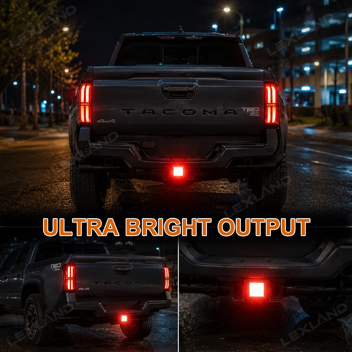 Tacoma Tow Hitch Receiver Brake Tail Light Hitch Mount LED Pod Reverse Kit for Toyota