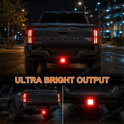 Tacoma Tow Hitch Receiver Brake Tail Light Hitch Mount LED Pod Reverse Kit for Toyota