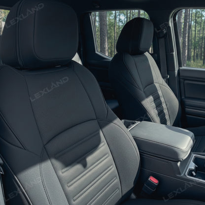 Tacoma /4Runner Seat Covers Embossed Nappa Leather Seat Protectors with TRD Style for Toyota