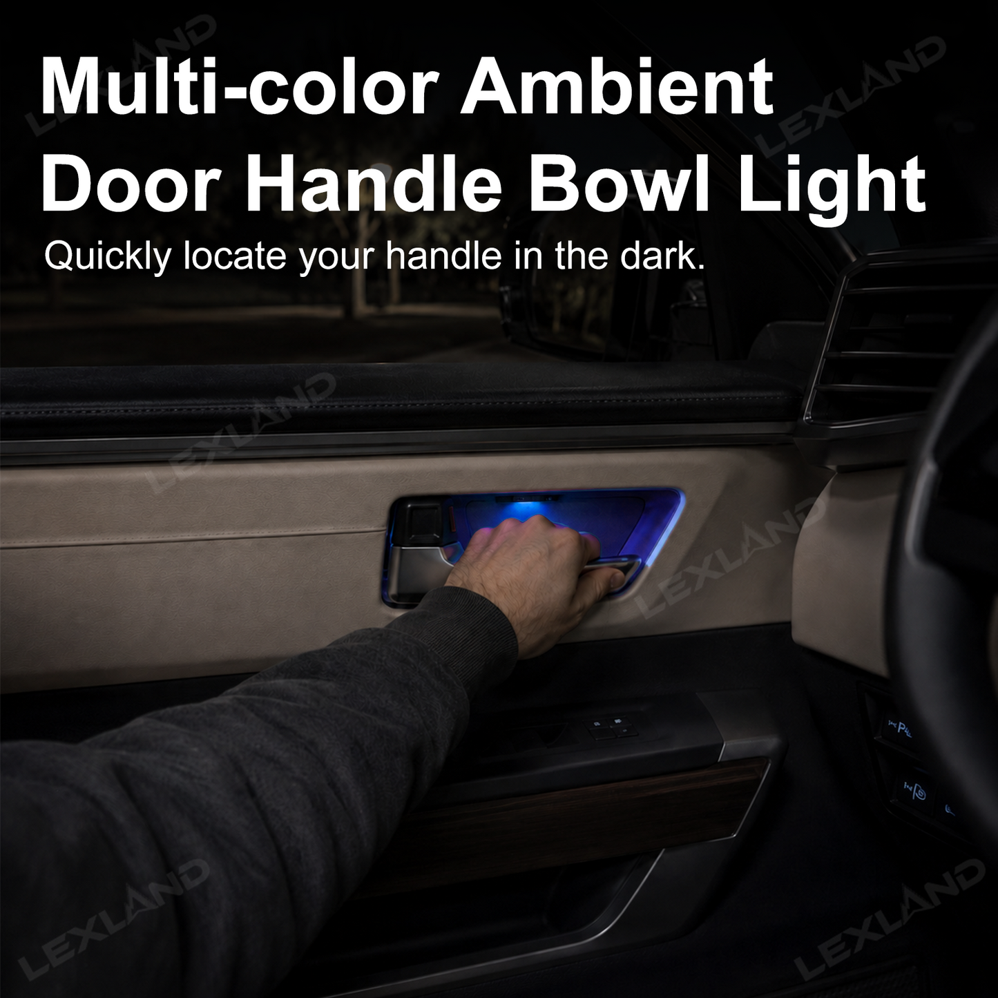 Tundra Door Bowl Lighting Multi-color Door Handle Cup Lamps Interior Ambient Lighting 4PCS