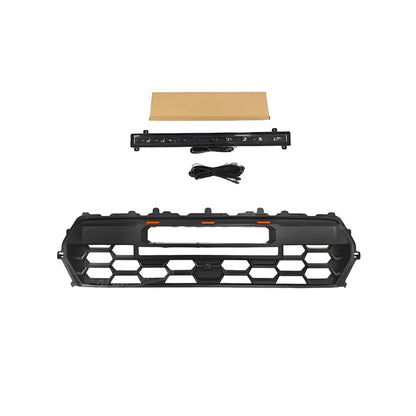 Tacoma Front Bumper Grille With LED & Light Bar Racing Grills With TRD PRO Style Upgrade for Toyota