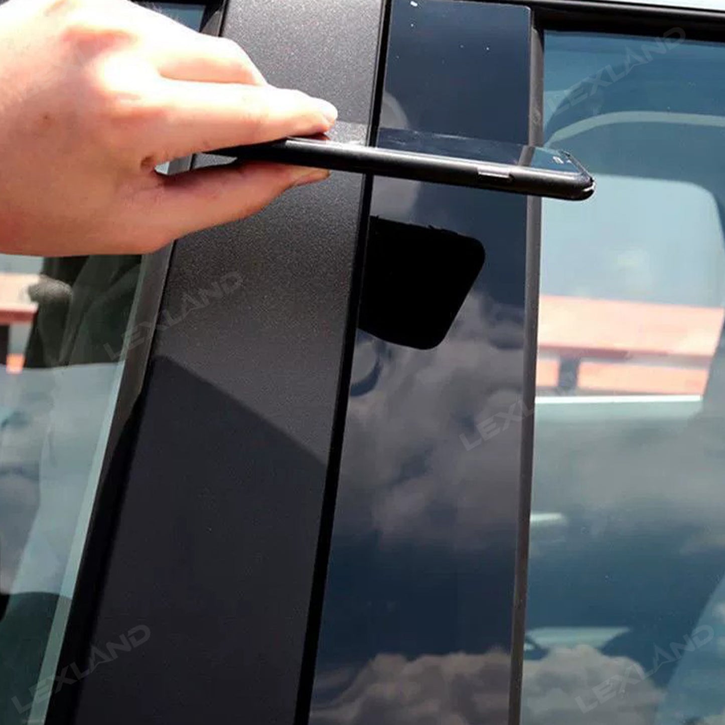 Tacoma B Pillar Trim Covers Door Pillar Overlays Decals 4PCS for Toyota