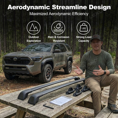 4Runner Roof Rack Cross Bars OEM Style Rooftop Cargo Rack Luggage Carrier for Toyota