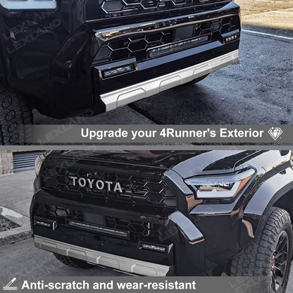 4runner Front Bumper Lower Valance Strip Stainless Steel Scratch Guard Protector - Silver Brushed Finish